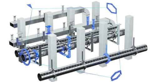 MagiCAD Опоры и подвески
Простое, эффективное и полностью интегрированное решение для проектирования опорно-подвесных конструкций для воздуховодов, трубопроводов и кабельных лотков